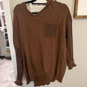 BloomChic Chocolate Knit Sweater